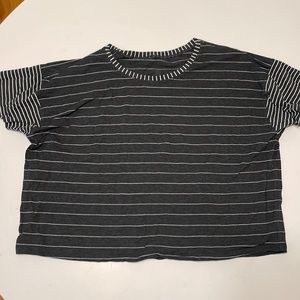Boxy crop striped lululemon t shirt
